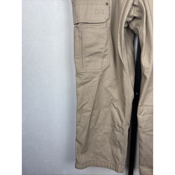 NWT Duluth Trading Co Fire Hose Relaxed Fit Cargo Work Pants Mens 44x30 Khaki - Picture 4 of 12